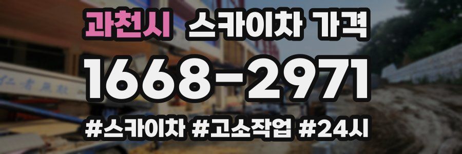 과천시 스카이차 가격