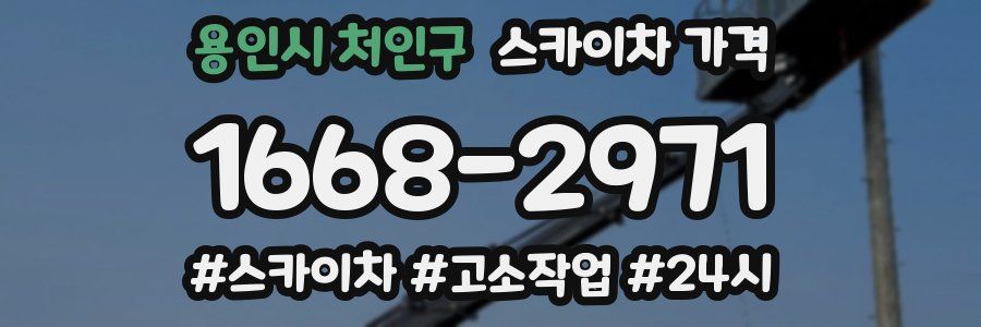 용인시 처인구 스카이차 가격