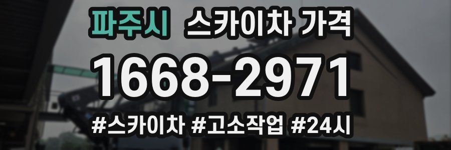 파주시 스카이차 가격