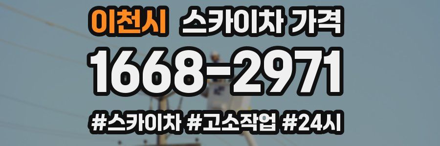 이천시 스카이차 가격