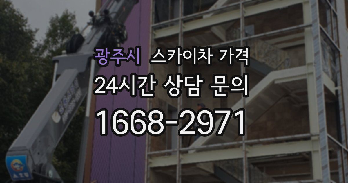 광주시 스카이차 가격