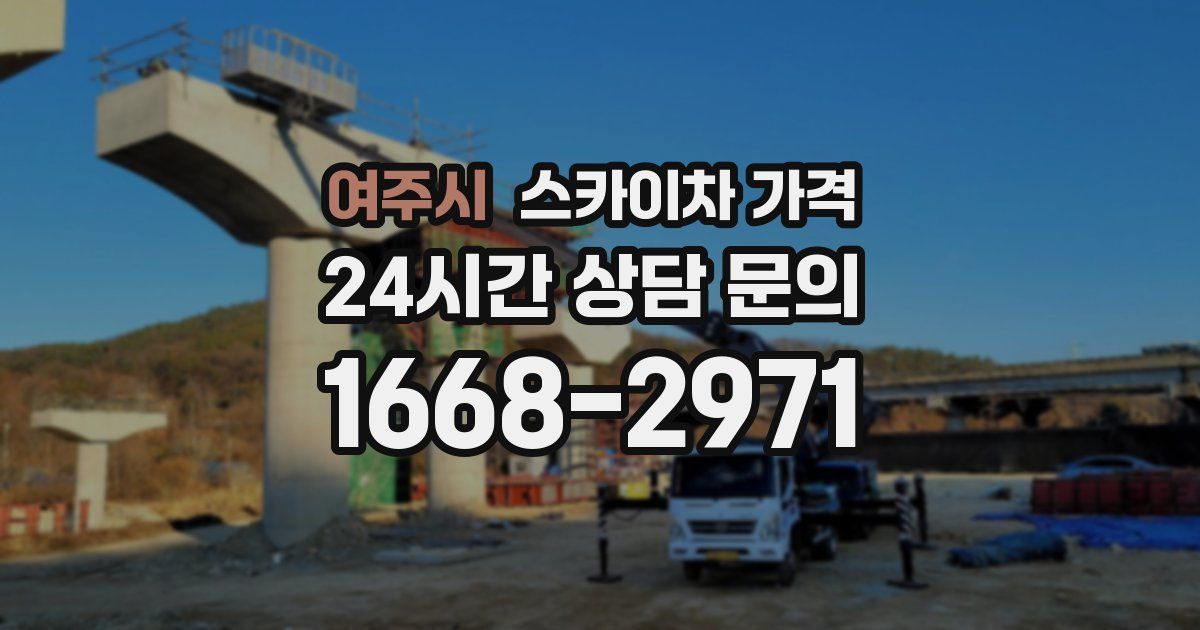 여주시 스카이차 가격