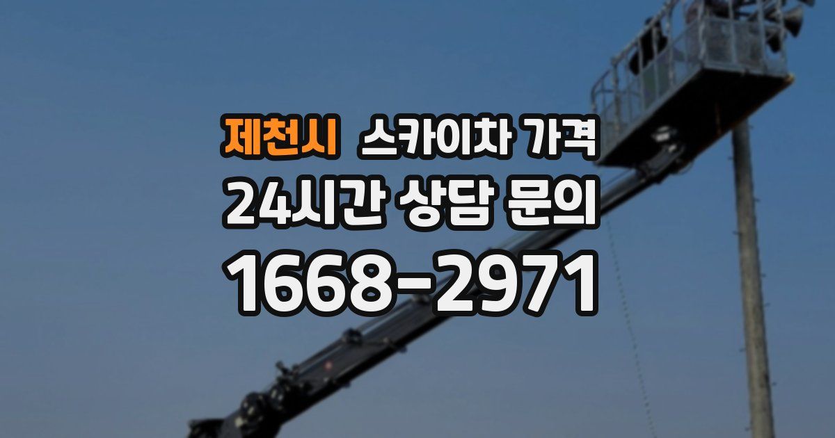 제천시 스카이차 가격