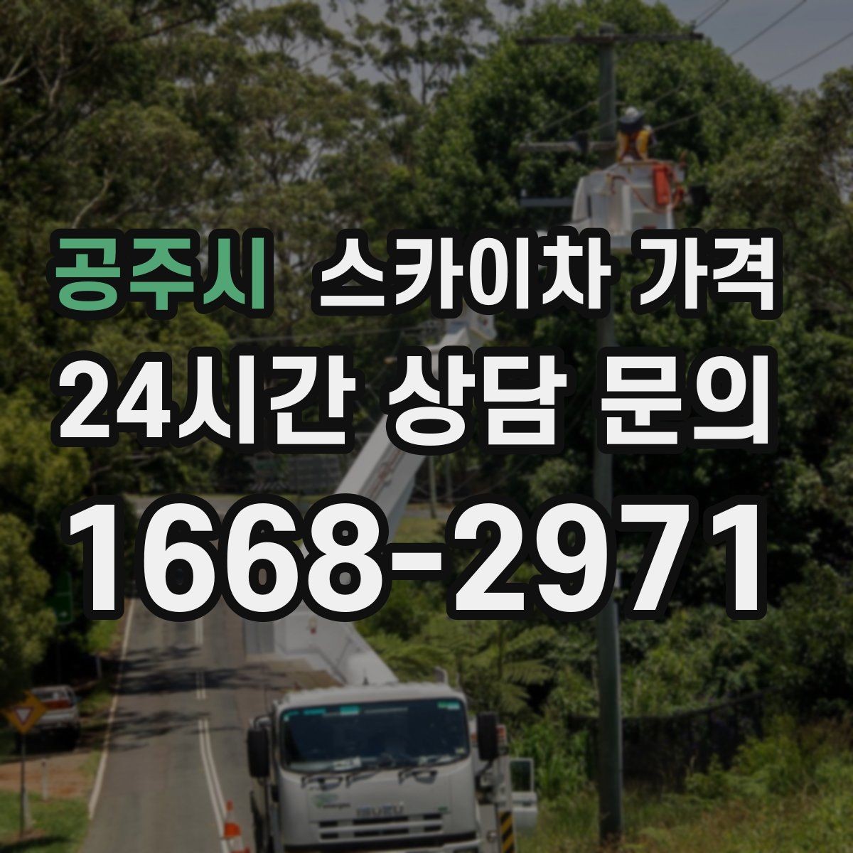 공주시 스카이차 가격 몇 미터 작업인지 모를 때 확인 방법