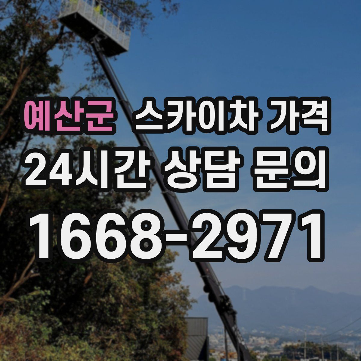 예산군 스카이차 가격
