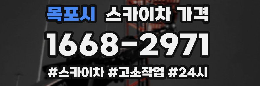 목포시 스카이차 가격