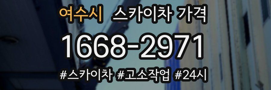 여수시 스카이차 가격