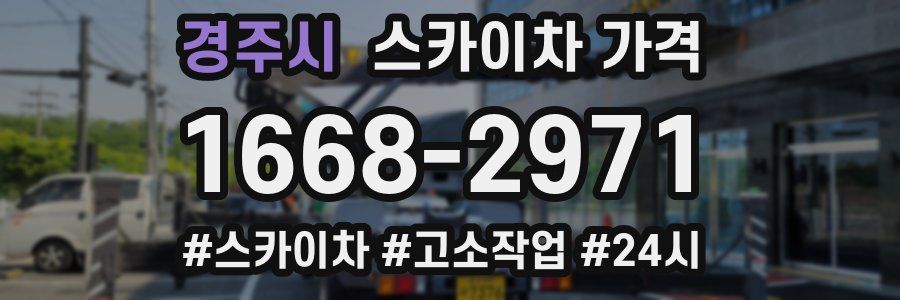 경주시 스카이차 가격