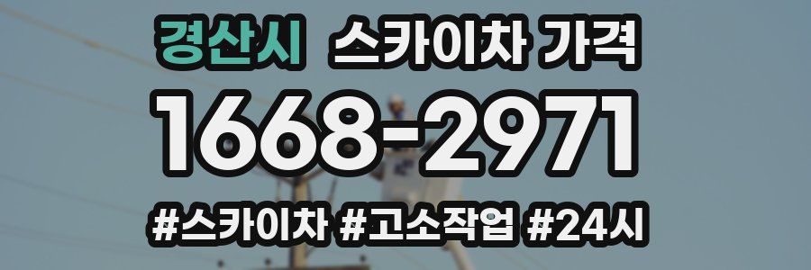 경산시 스카이차 가격