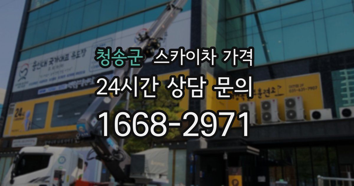 청송군 스카이차 가격