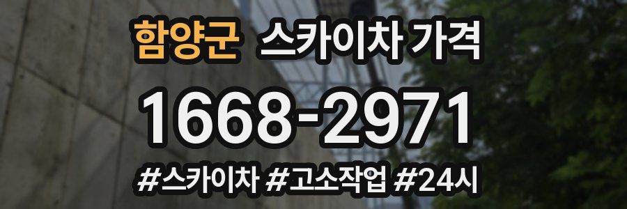 함양군 스카이차 가격