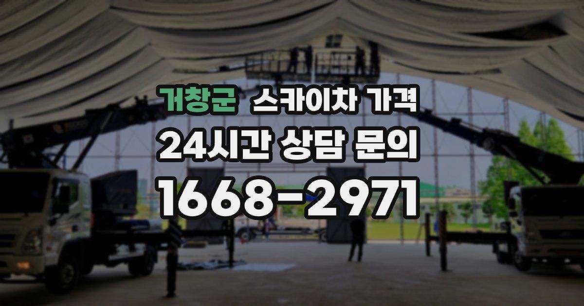 거창군 스카이차 가격