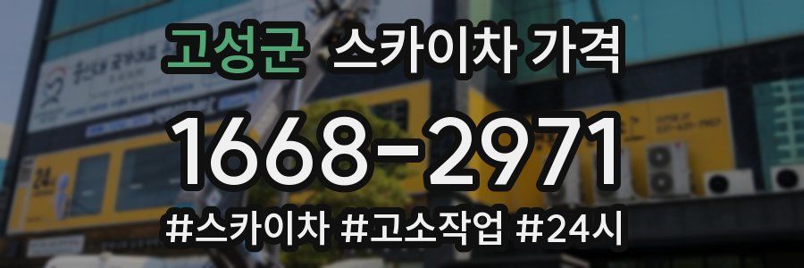 고성군 스카이차 가격