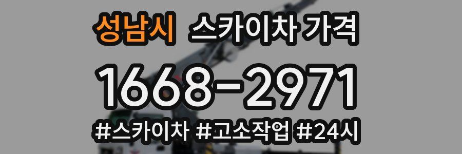 성남시 스카이차 가격