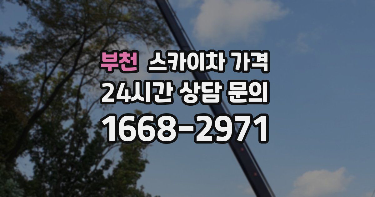 부천 스카이차 가격