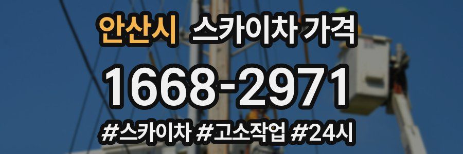 안산시 스카이차 가격