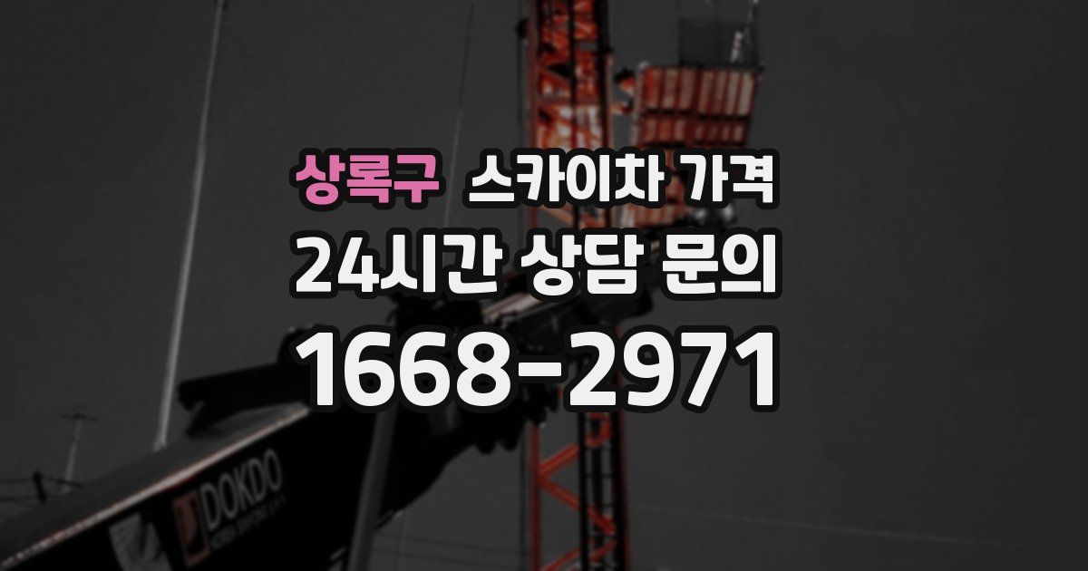 상록구 스카이차 가격