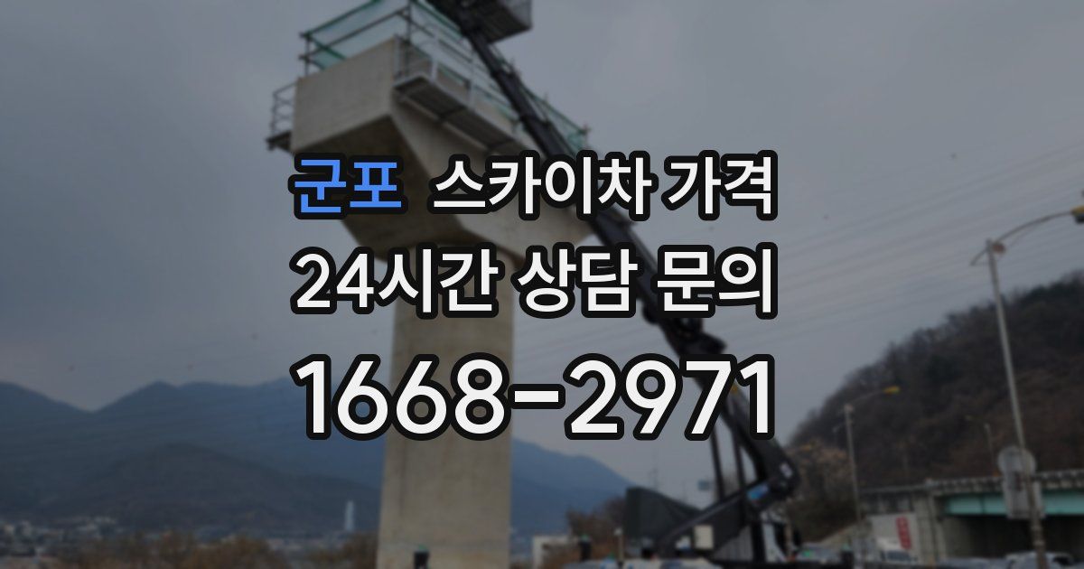 군포 스카이차 가격