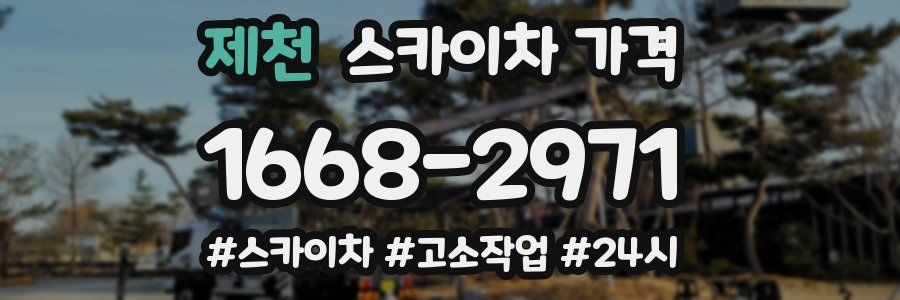 제천 스카이차 가격