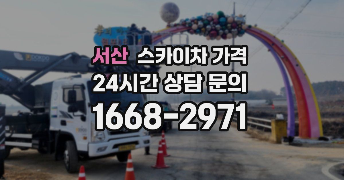 서산 스카이차 가격