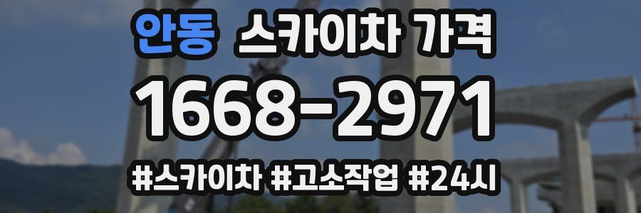 안동 스카이차 가격