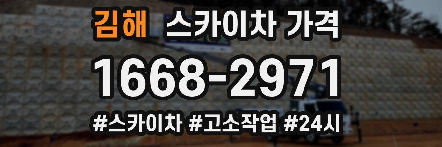 김해 스카이차 가격