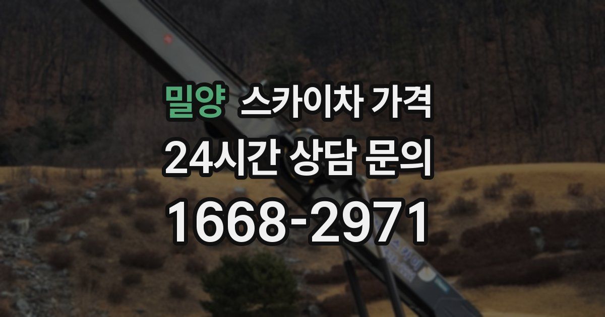 밀양 스카이차 가격