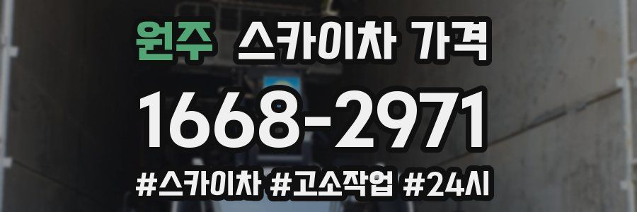 원주 스카이차 가격