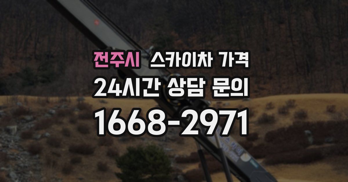 전주시 스카이차 가격