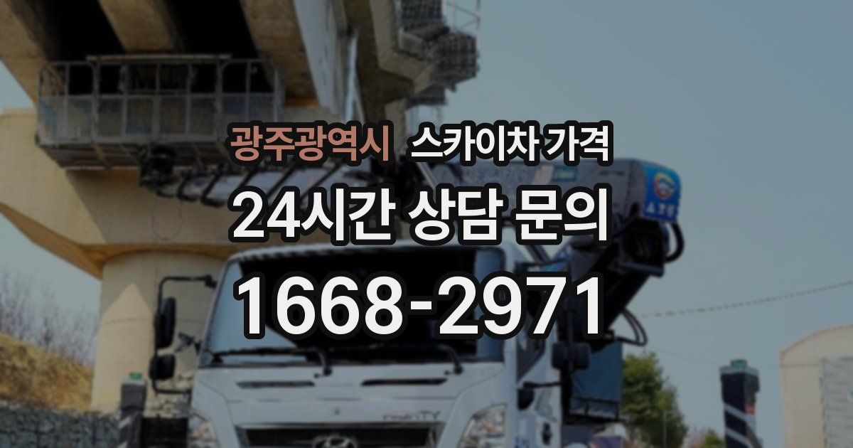 광주광역시 스카이차 가격