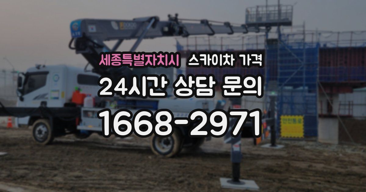 세종특별자치시 스카이차 가격