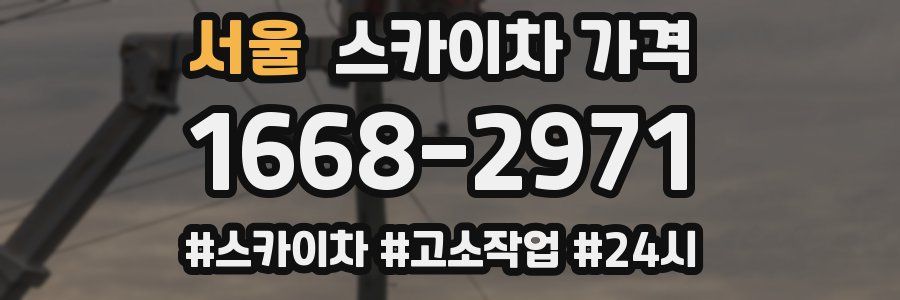 서울 스카이차 가격