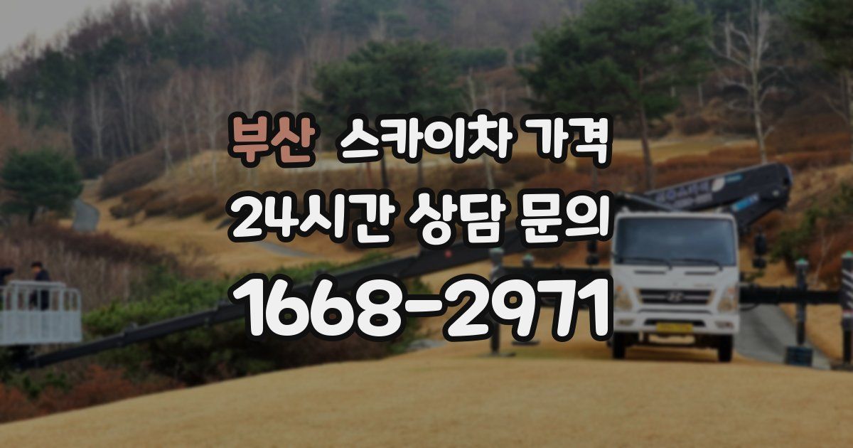 부산 스카이차 가격