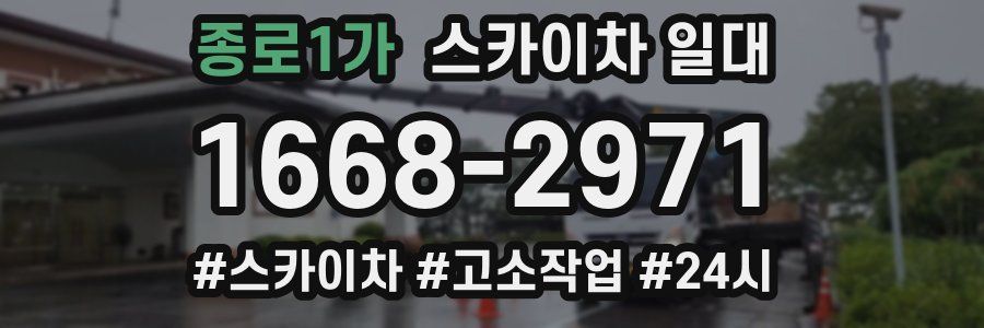 종로1가 스카이차 일대