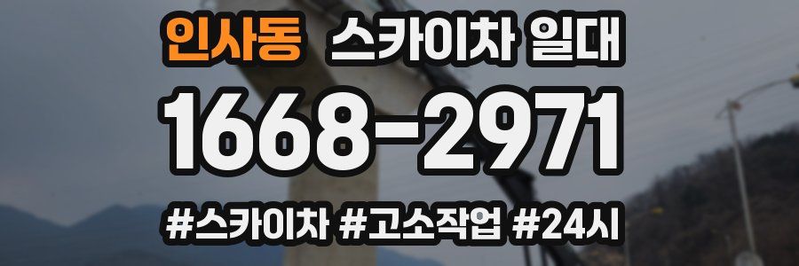 인사동 스카이차 일대