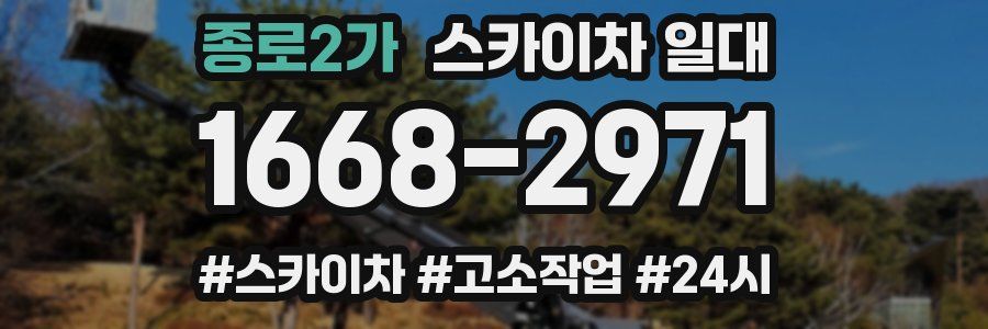 종로2가 스카이차 일대