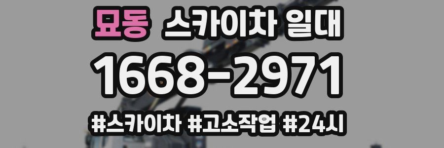 묘동 스카이차 일대