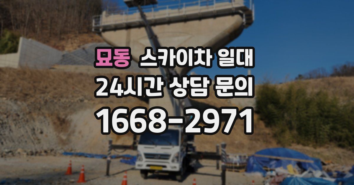 묘동 스카이차 일대