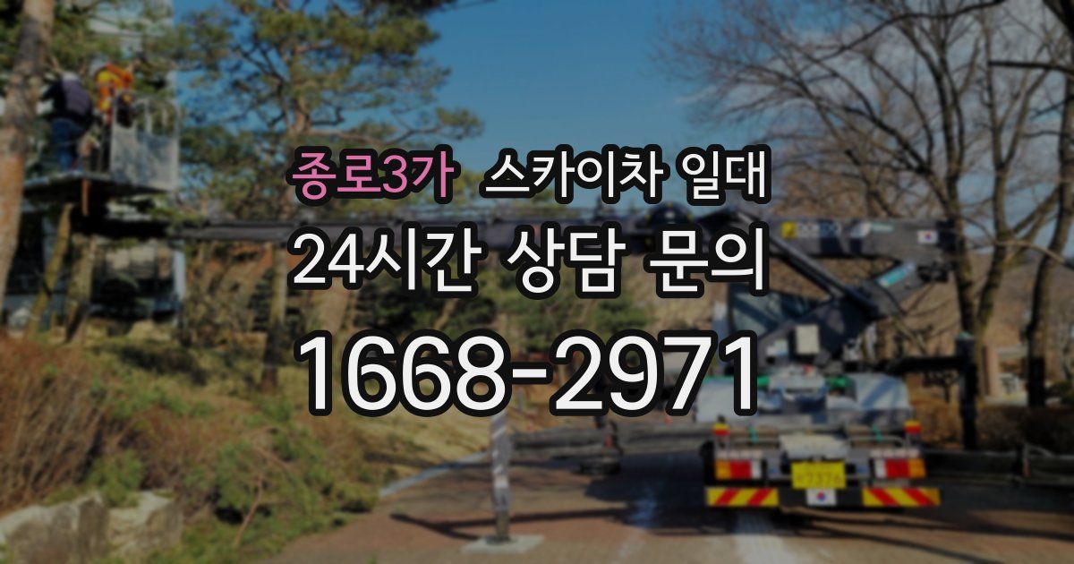 종로3가 스카이차 일대