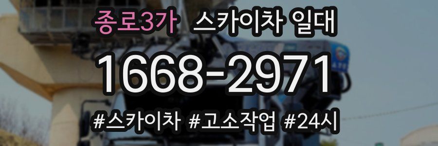 종로3가 스카이차 일대