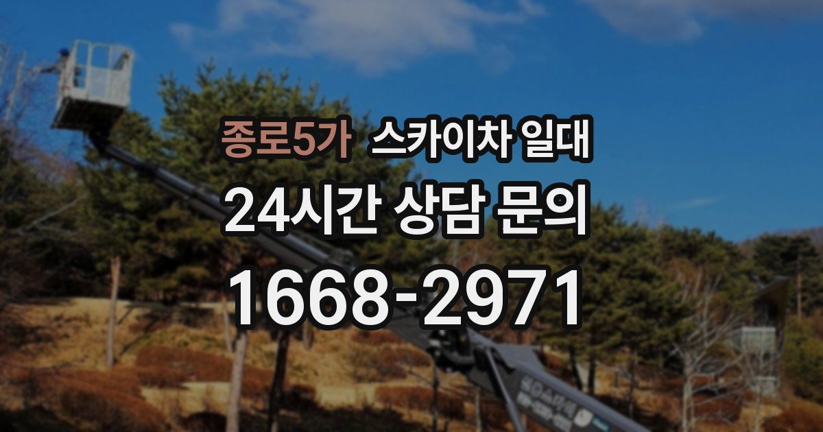 종로5가 스카이차 일대