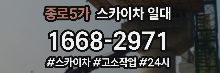 종로5가 스카이차 일대