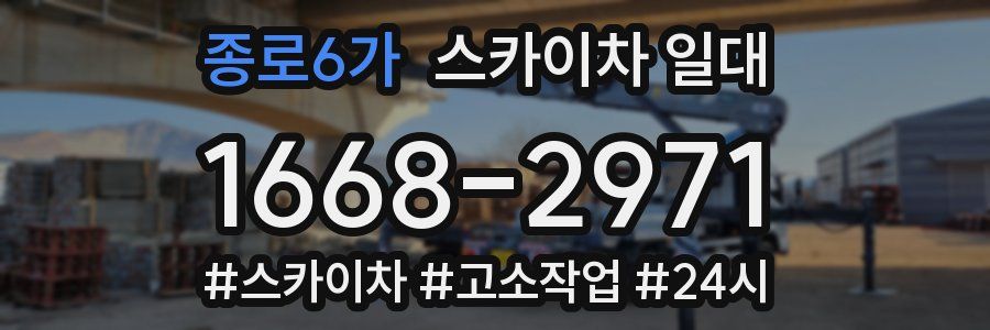 종로6가 스카이차 일대
