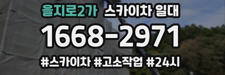 을지로2가 스카이차 일대