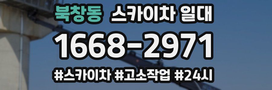 북창동 스카이차 일대