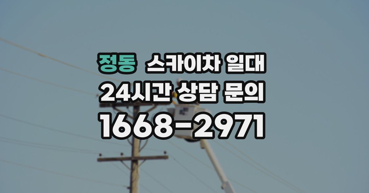 정동 스카이차 일대