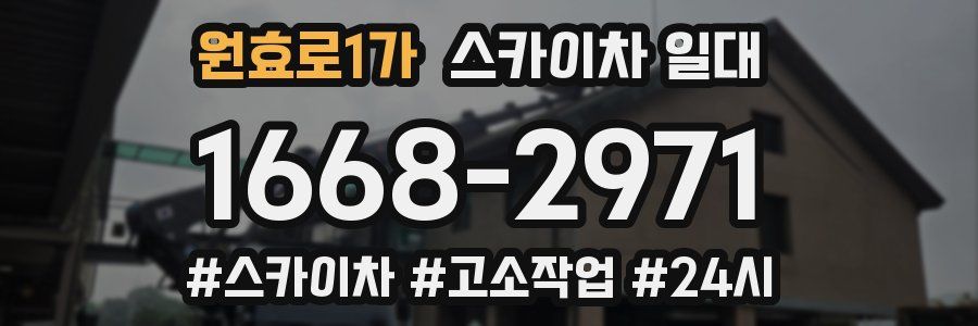 원효로1가 스카이차 일대