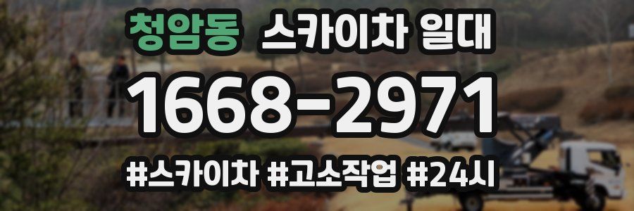 청암동 스카이차 일대