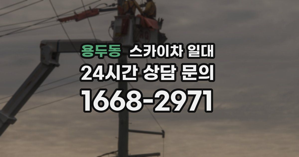 용두동 스카이차 일대