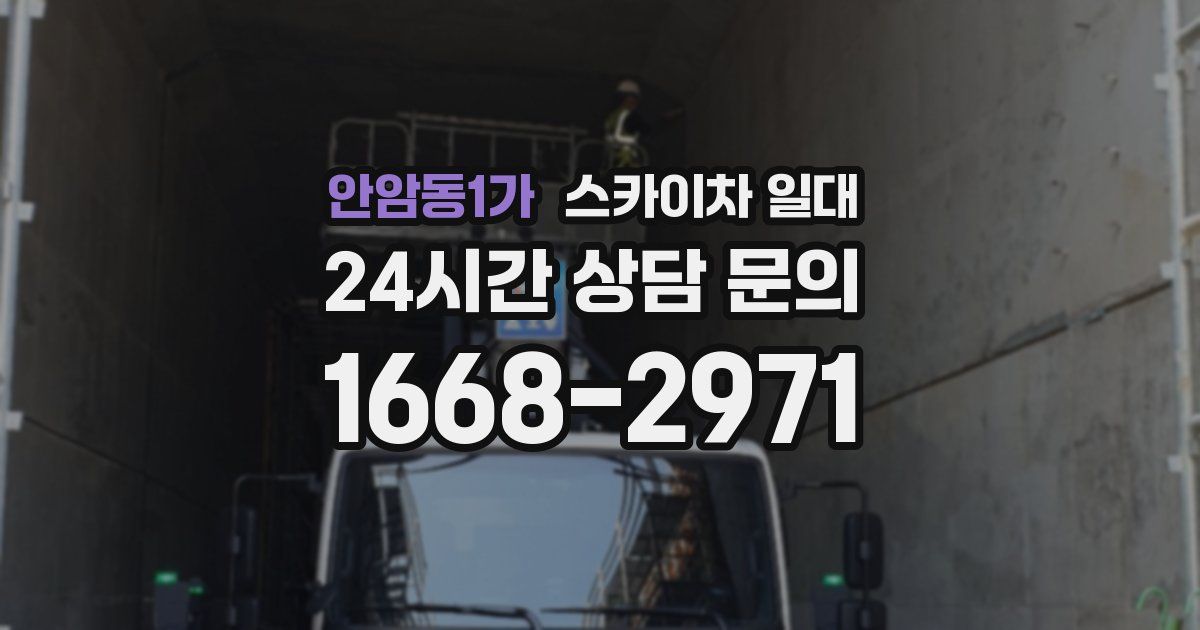 안암동1가 스카이차 일대